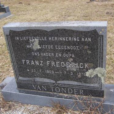 TONDER Franz Frederick, van 1909-1976