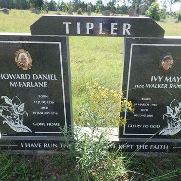 TIPLER Howard Daniel McFarlane 1930-2018 &amp; Ivy Mary WALKER RANDALL 1940-2005