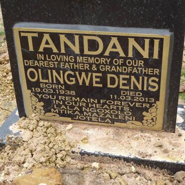 TANDANI Olingwe Denis 1938-2013