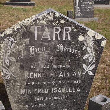 TARR Kenneth Allan 1923-1983 &amp; Winifred Isabella HALGREEN 1944-