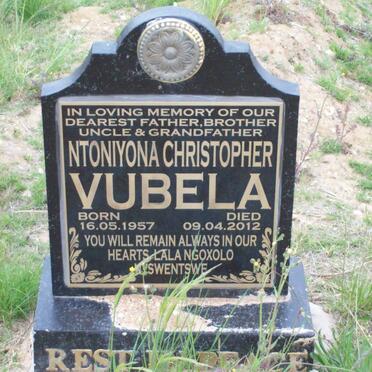 VUBELA Ntoniyona Christopher 1957-2012