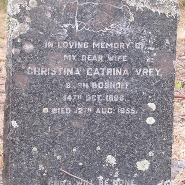 VREY Jacobus Daniel Z. -1965 &amp; Christina Catrina BOSHOFF 1896-1955