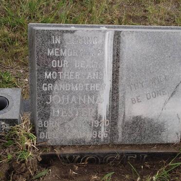 VOGEL Johanna Hester 1920-1986