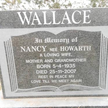 WALLACE Nancy nee HOWARTH 1935-2007