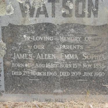 WATSON James Allen 1880-1965 &amp; Emma Sophia 1888-1960