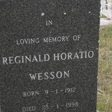 WESSON Reginald Horatio 1912-1998