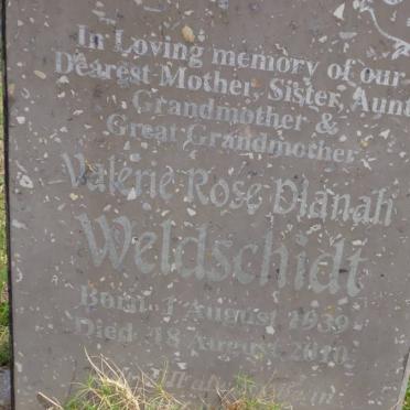 WELDSCHIDT Valerie Rose Dianah 1939-2010