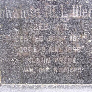 WESSELS Johanna M.L. 1877-1946