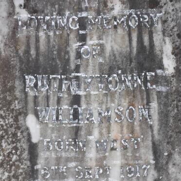 WILLIAMSON Ruth Yvonne nee WEST 1917-1960