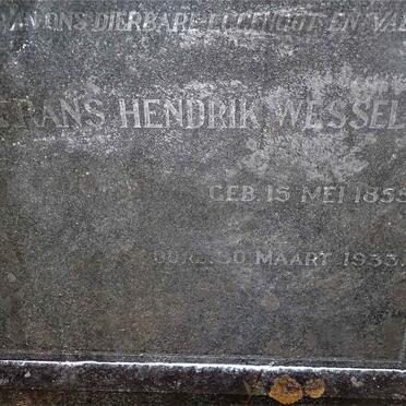 WESSELS Frans Hendrik 1855-1933 &amp; Machel Maria 1871-1947 :: WESSELS Frans Hendrik 1907-1942