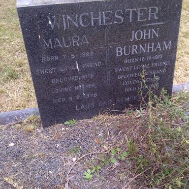 WINCHESTER John Burnham 1923-2006 &amp; Maura 1922-1976