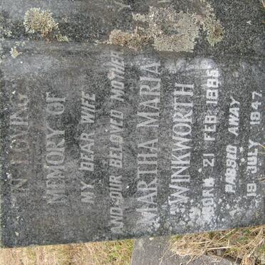WINKWORTH Martha Maria 1885-1947