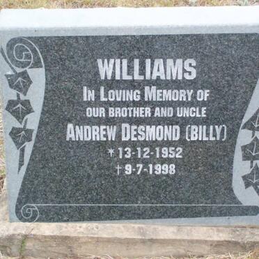 WILLIAMS Andrew Desmond 1952-1998
