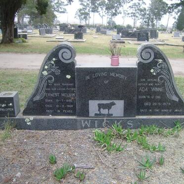 WICKS Ernest Melvin 1896-1968 &amp; Ada Winnie 1916-1974