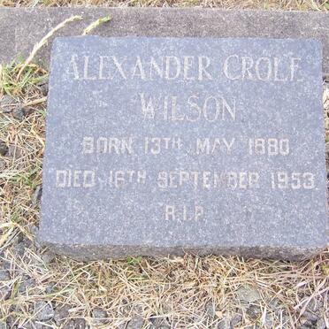 WILSON Alexander Crole 1880-1953