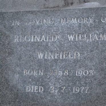 WINFIELD Reginald William 1903-1977