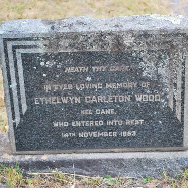 WOOD Ethelwyn Carleton nee CANE -1953