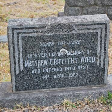 WOOD Matthew Griffiths -1962 &amp; Ethelwyn Carleton CANE -1953