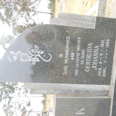 WYK Gertruida Johanna, van 1901-1985