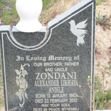 ZONDANI Alexander Likhaya Andile 1962-2012