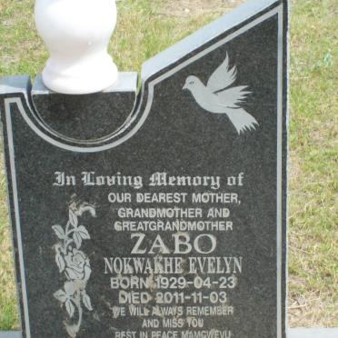 ZABO Nokwakhe Evelyn 1929-2011
