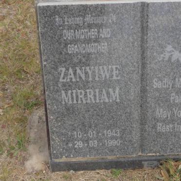 ZANYIWE Mirriam 1943-1990