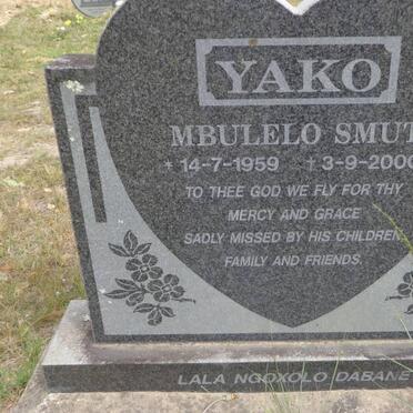 YAKO Mbulelo Smut 1959-2000