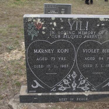 YILI Marney Kopi -1985 &amp; Violet Bikiwe -1995