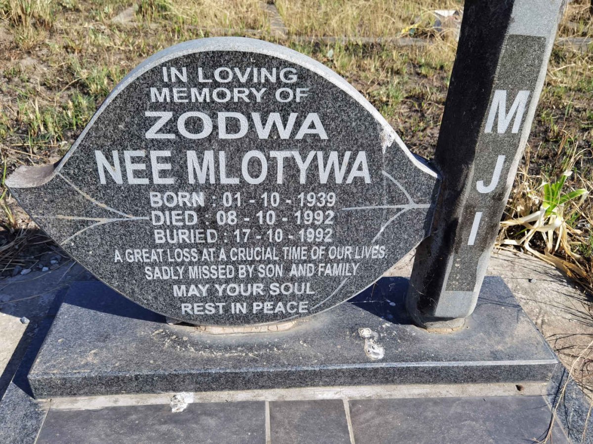 MJI Zodwa nee MLOTYWA 1939-1992
