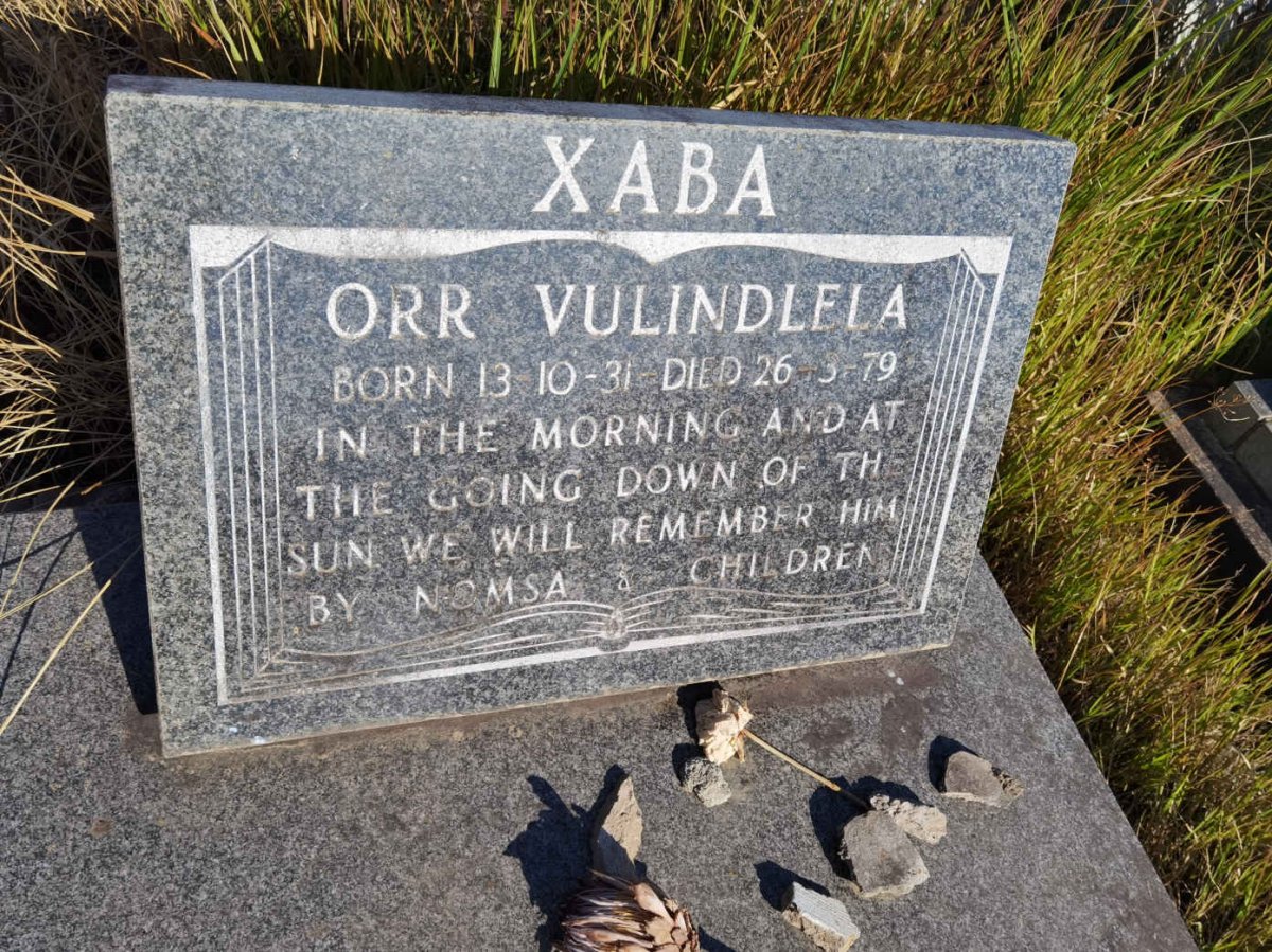 XABA Orr Vulindlela 1931-1979