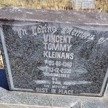 KLEINHANS Vincent Tommy 1960-2000