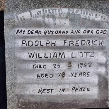 LOTZ Adolph Fredrick William -1942