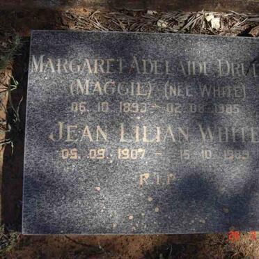DRUITT Margaret Adelaide 1893-1985 :: WHITE Jean Lilian 1907-1989