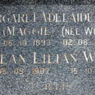 DRUITT Margaret Adelaide nee WHITE 1893-1985 :: WHITE Jean Lilian 1907-1989