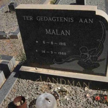 LANDMAN Malan 1916-1988