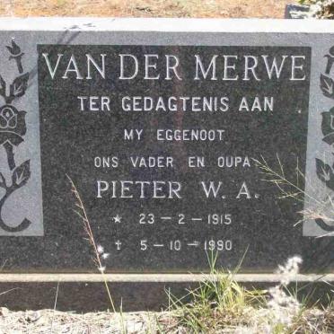 MERWE Pieter W.A., van der 1915-1990