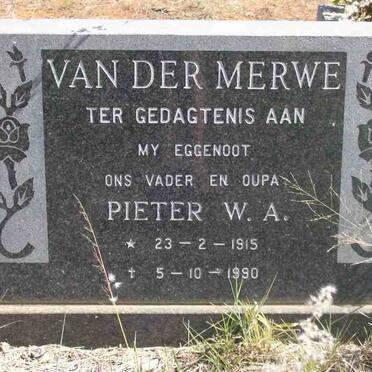 MERWE Pieter W.A., van der 1915-1990