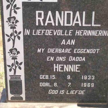 RANDALL Hennie 1933-1969