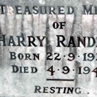 RANDALL Harry 1932-1947