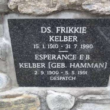 KELBER Frikkie 1910-1990 &amp; Esperance E.B. HAMMAN 1900-1991
