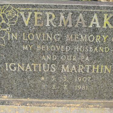 VERMAAK Ignatius Marthinus 1907-1981
