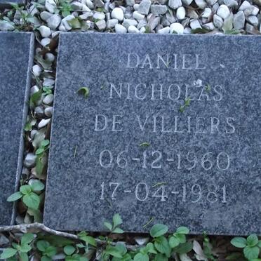VILLIERS Daniel Nicholas, de 1960-1981