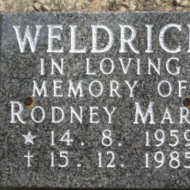 WELDRICK Rodney Mark 1959-1985