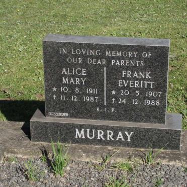 MURRAY Frank Everitt 1907-1988 &amp; Alice Mary 1911-1987