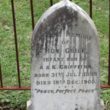 GRIFFITHS Roy Griff 1899-1900