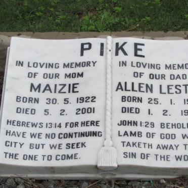 PIKE Allen Lester 1914-1997 &amp; Maizie 1922-2001