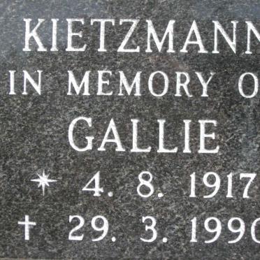 KIETZMANN Gallie 1917-1990