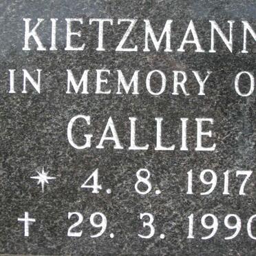 KIETZMANN Gallie 1917-1990
