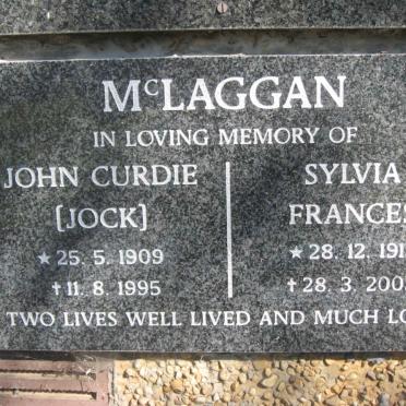 McLAGGAN John Curdie 1909-1995 &amp; Sylvia Frances 1912-2003