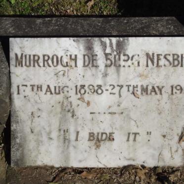 NESBITT Murrough De Burg 1898-1959